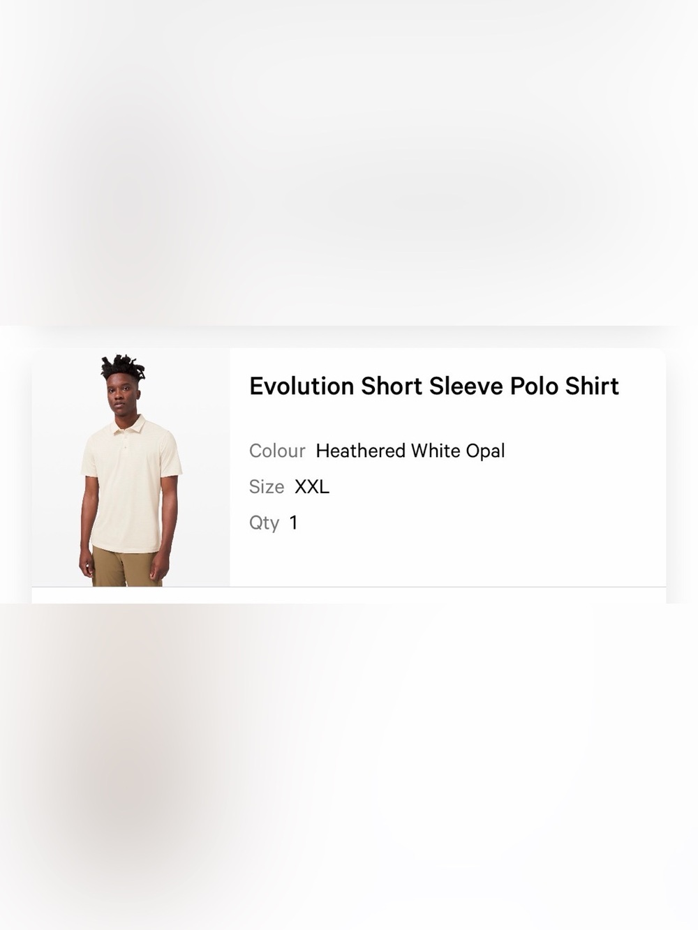 Revolution Evolution Short Sleeve Polo - Heathered White Opal